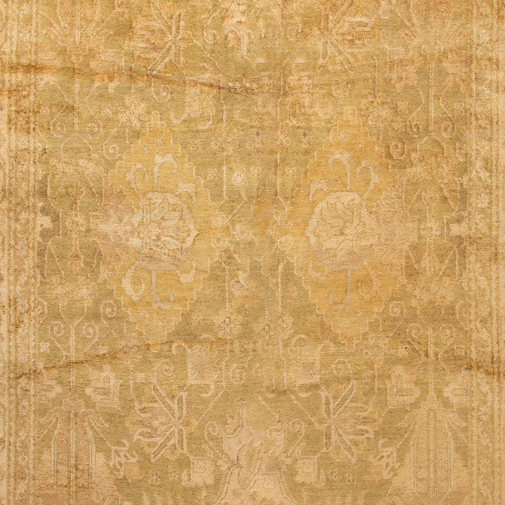 Beige Traditional Wool Rug - 7'9" x 21'1"