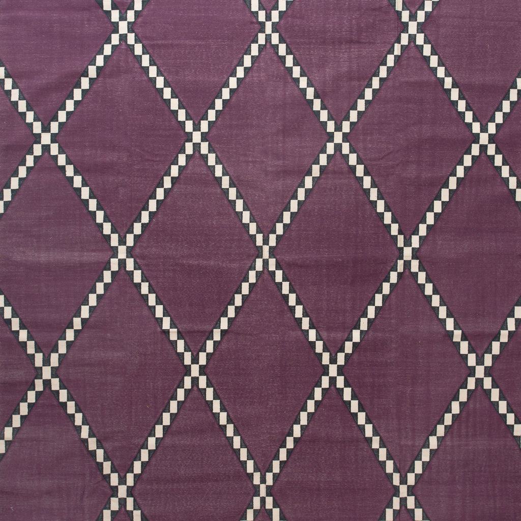 Purple Diamond Flatweave Cotton Rug - 8'1" x 11'1" Default Title