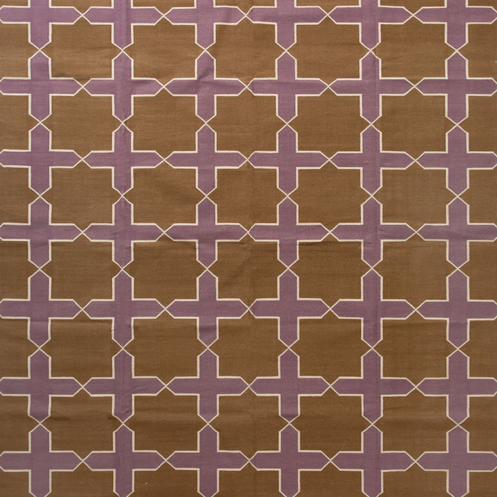Purple Geometric Flatweave Cotton Rug - 8'1" x 11'1" Default Title