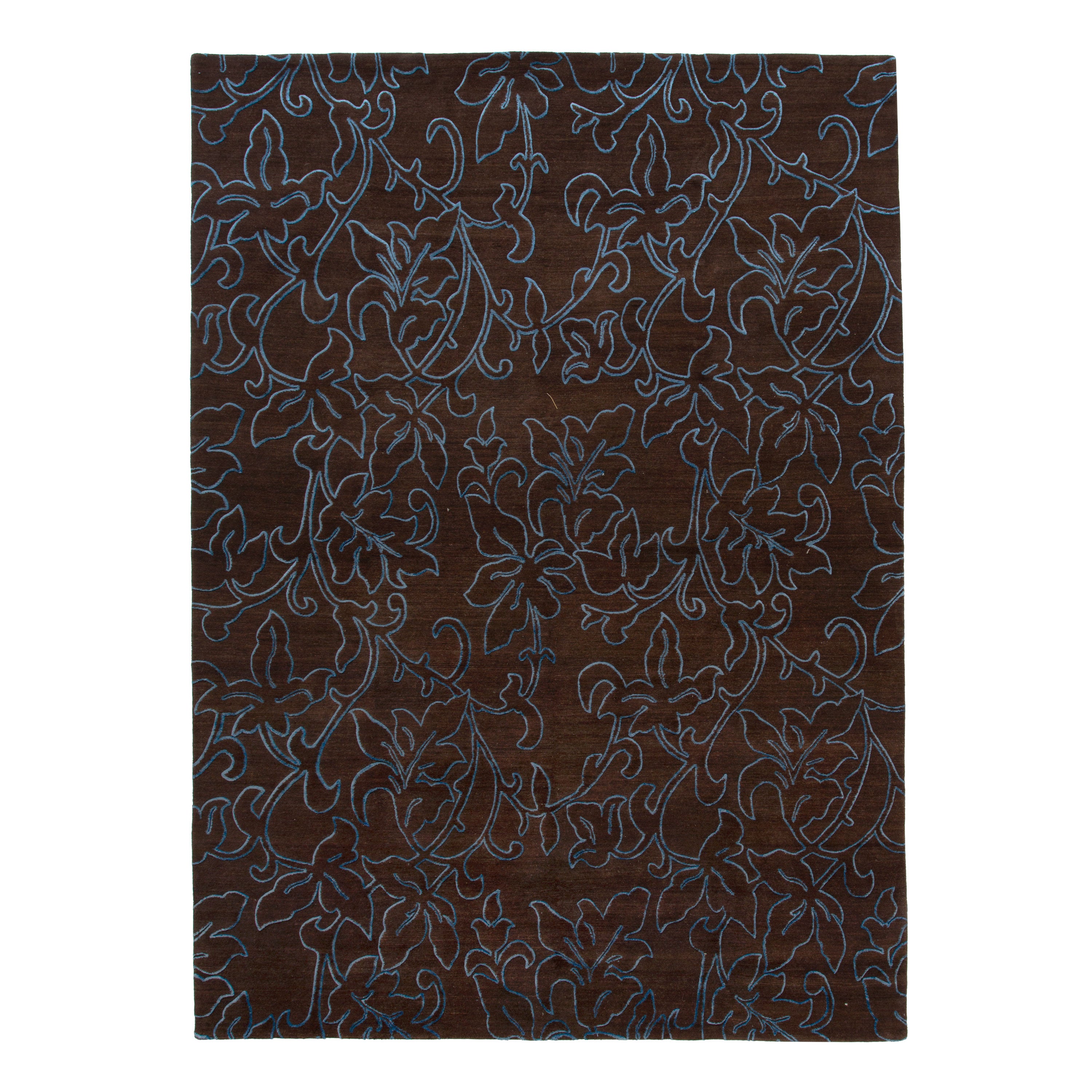 Black Modern Wool Silk Blend Rug - 10' x 14'4" Default Title