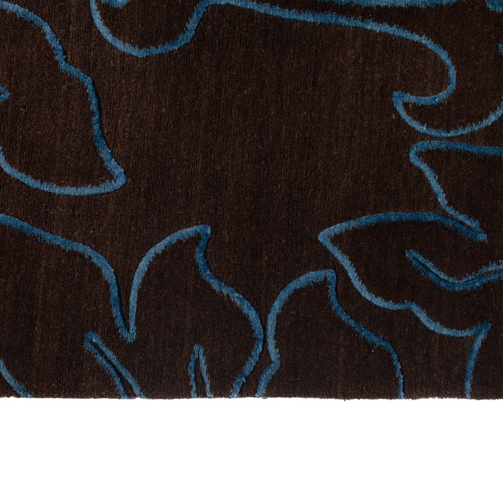 Black Modern Wool Silk Blend Rug - 10' x 14'4" Default Title