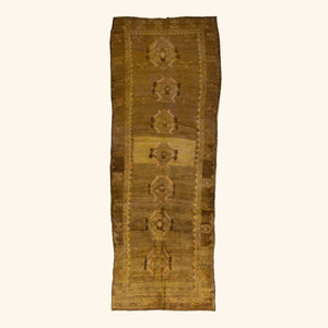Brown Vintage Overdyed Wool Runner - 5'1" x 14'11" Default Title