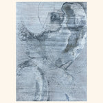 Blue Contemporary Wool Silk Blend Rug - 10'1" x 14'1"