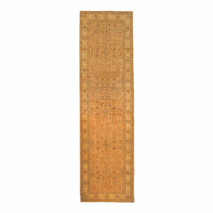 Beige Traditional Wool Runner - 6'4" x 33'4"