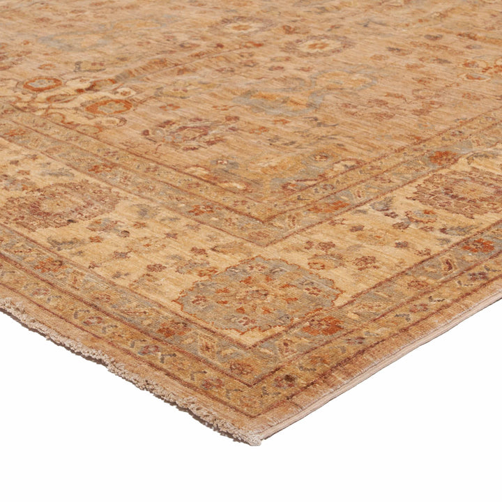 Beige Traditional Wool Runner - 6'4" x 33'4"