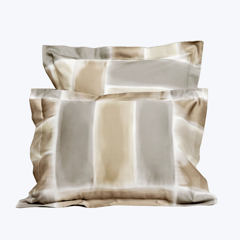 Gouache Duvet & Shams, Taupe Pillow Sham / Standard