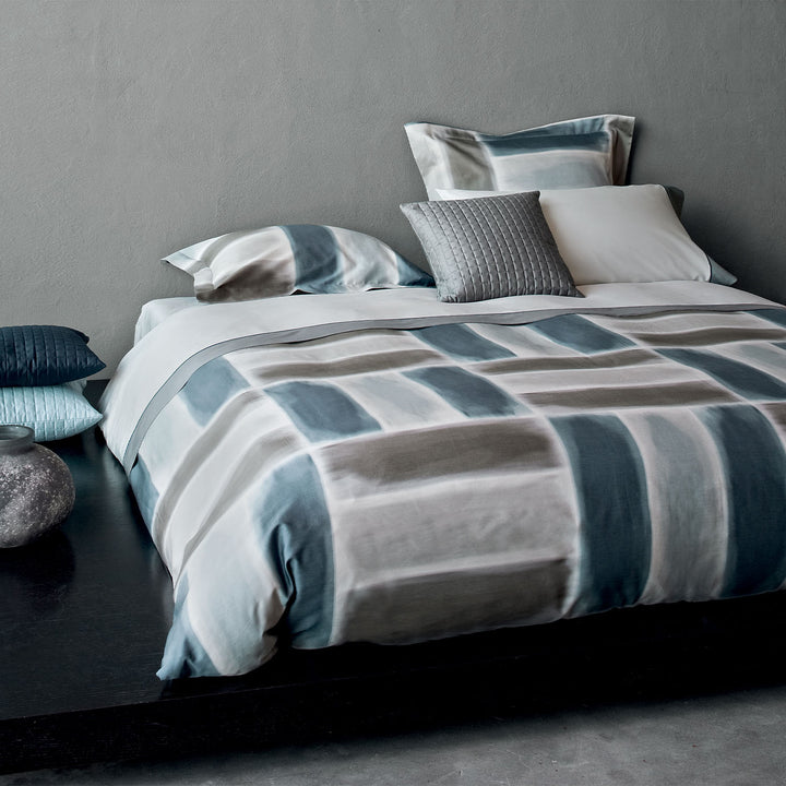 Gouache Duvet & Shams, Blue Duvet Cover / King