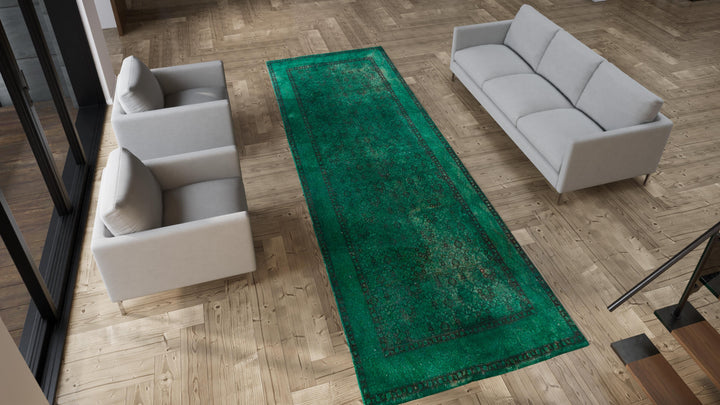 Green Samsara Wool Rug - 5'10" x 14'5"