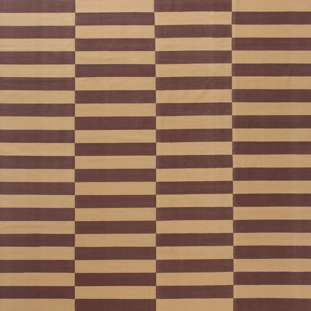 Brown Flatweave Cotton Rug - 8'10" x 11'10"