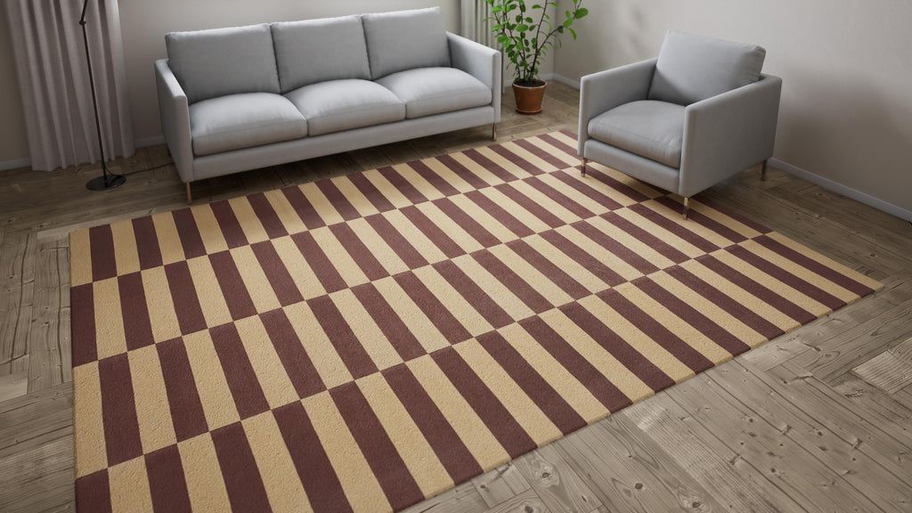 Brown Flatweave Cotton Rug - 8'10" x 11'10"