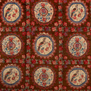 Red Vintage Traditional Wool Rug - 10'4" x 15'9"