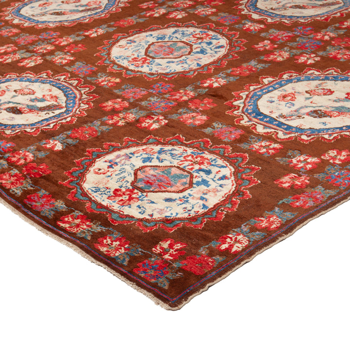 Red Vintage Traditional Wool Rug - 10'4" x 15'9"