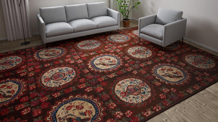 Red Antique Karabagh Rug - 10'4" x 15'9"