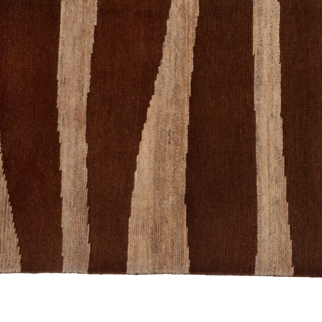 Brown Modern Wool Blend Rug - 8' x 10' Default Title