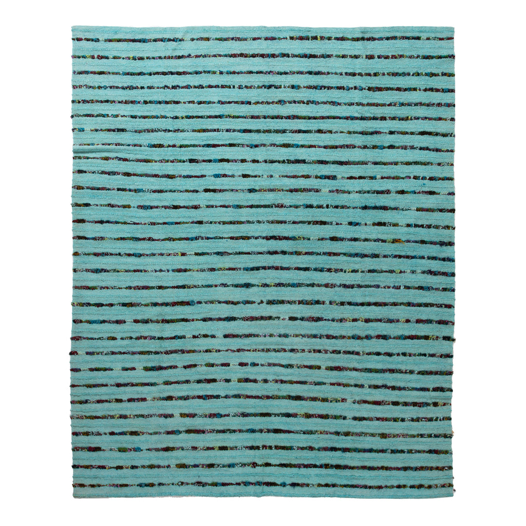 Blue Modern Wool Rug - 8' x 9'10" Default Title