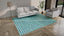 Blue Modern Wool Rug - 8' x 9'10"