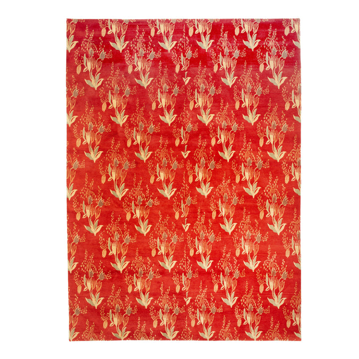 Traditional Wool/Silk Rug - 10'01" x 13'09"