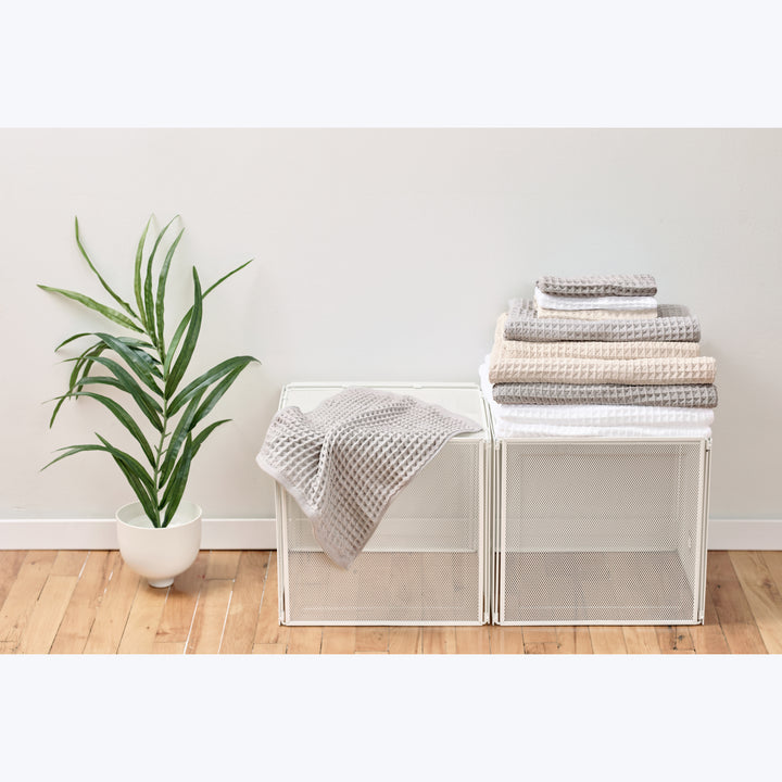 Air Waffle Towels, Grey