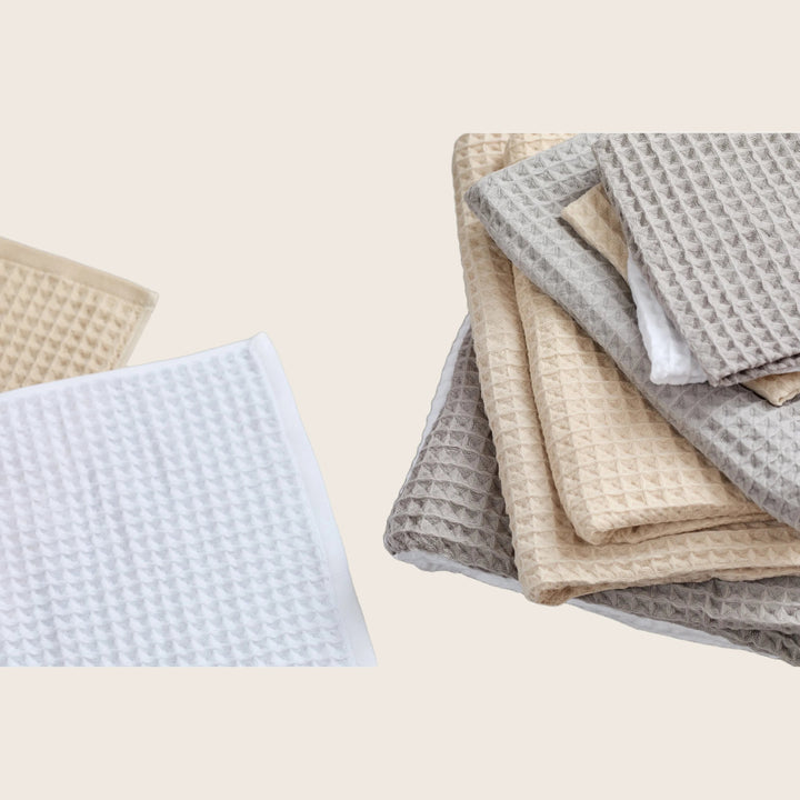 Air Waffle Towels, Beige