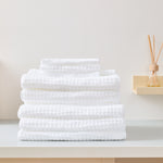 Air Waffle Towels, White