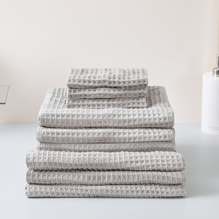 Air Waffle Towels, Grey