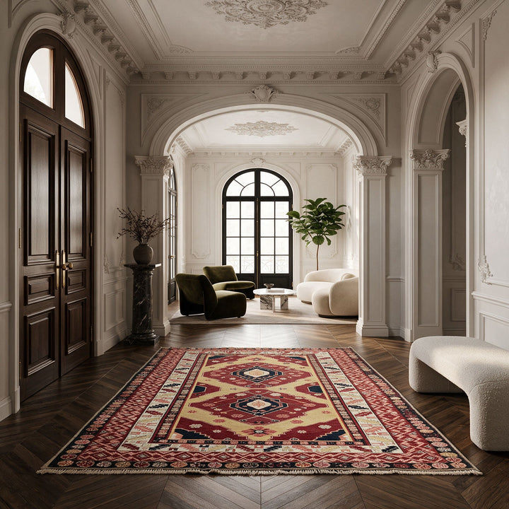 Red Antique Daghastan Persian Rug - 5 'x 8'10"