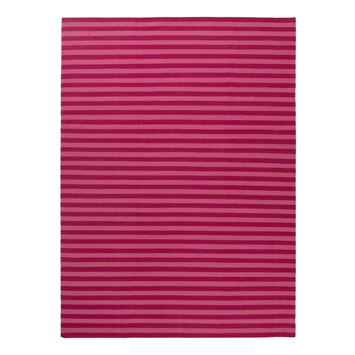 Pink Flatweave Wool Rug - 8'6" x 11'6"