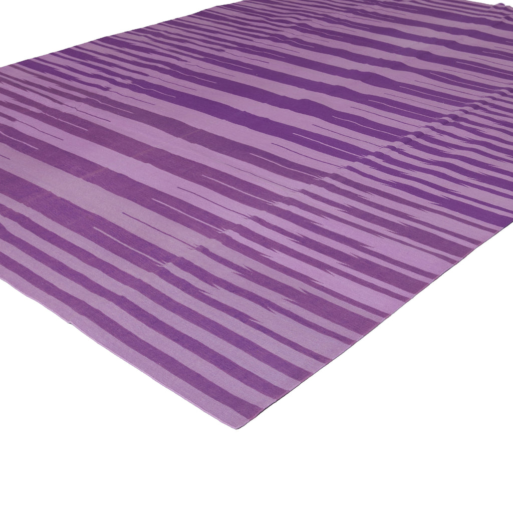 Purple Stripe Flatweave Cotton Rug - 8'1" x 11'1" Default Title