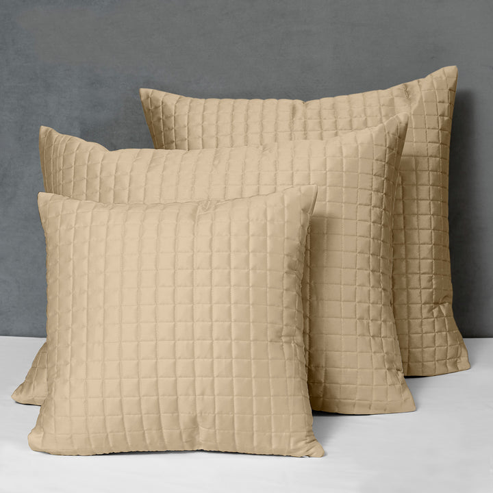 Masaccio Quilted Sham Euro / Flax