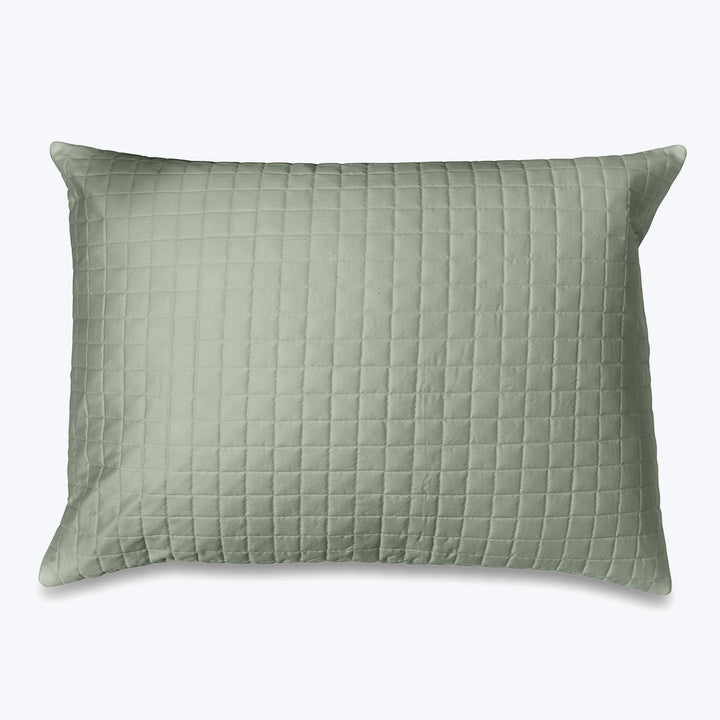 Masaccio Quilted Sham Standard / Silver Sage