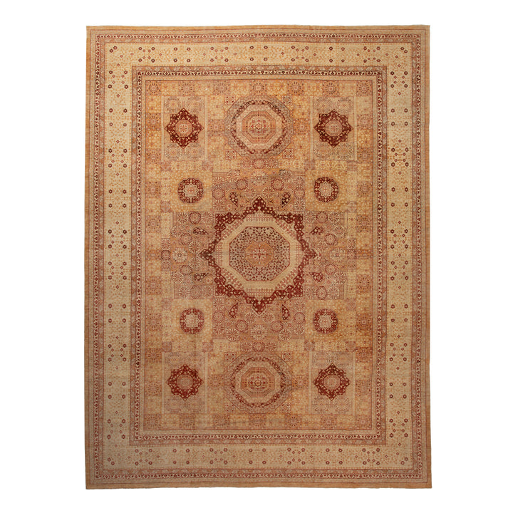 Red Traditional Wool Rug - 12'10" x 17'3"