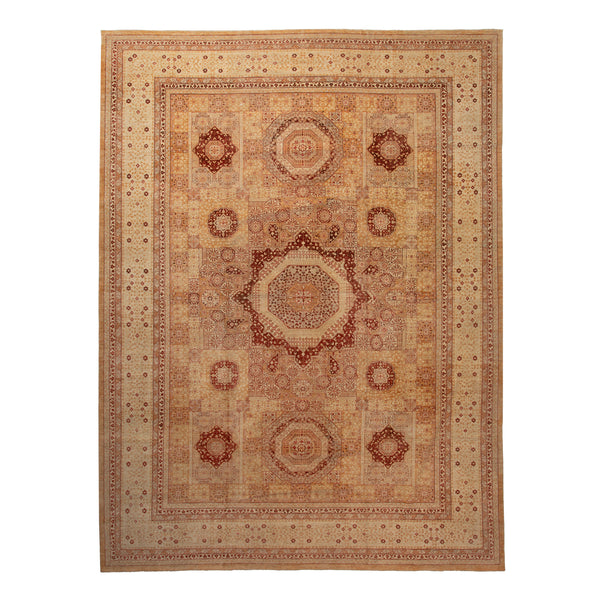 Red Traditional Wool Rug - 12'10" x 17'3"