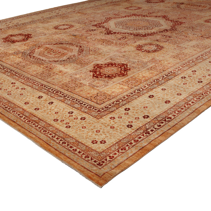 Red Traditional Wool Rug - 12'10" x 17'3"