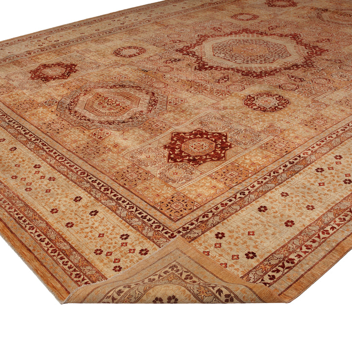 Red Traditional Wool Rug - 12'10" x 17'3"