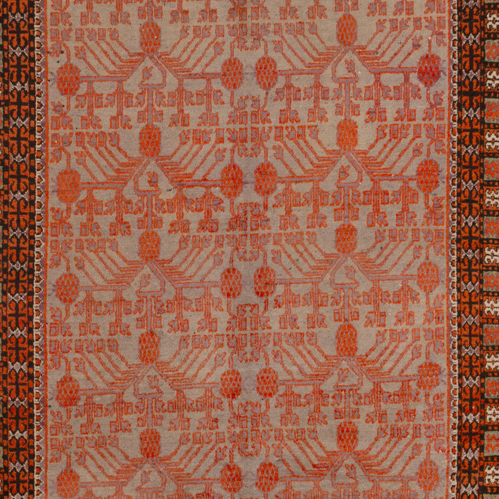 Red Vintage Traditional Wool Rug - 5'9" x 11'6"