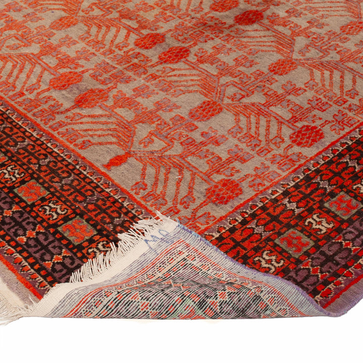 Red Vintage Traditional Wool Rug - 5'9" x 11'6"
