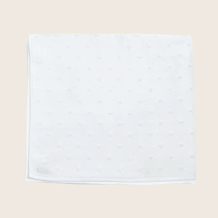 Zero Twist Dot Towels, White