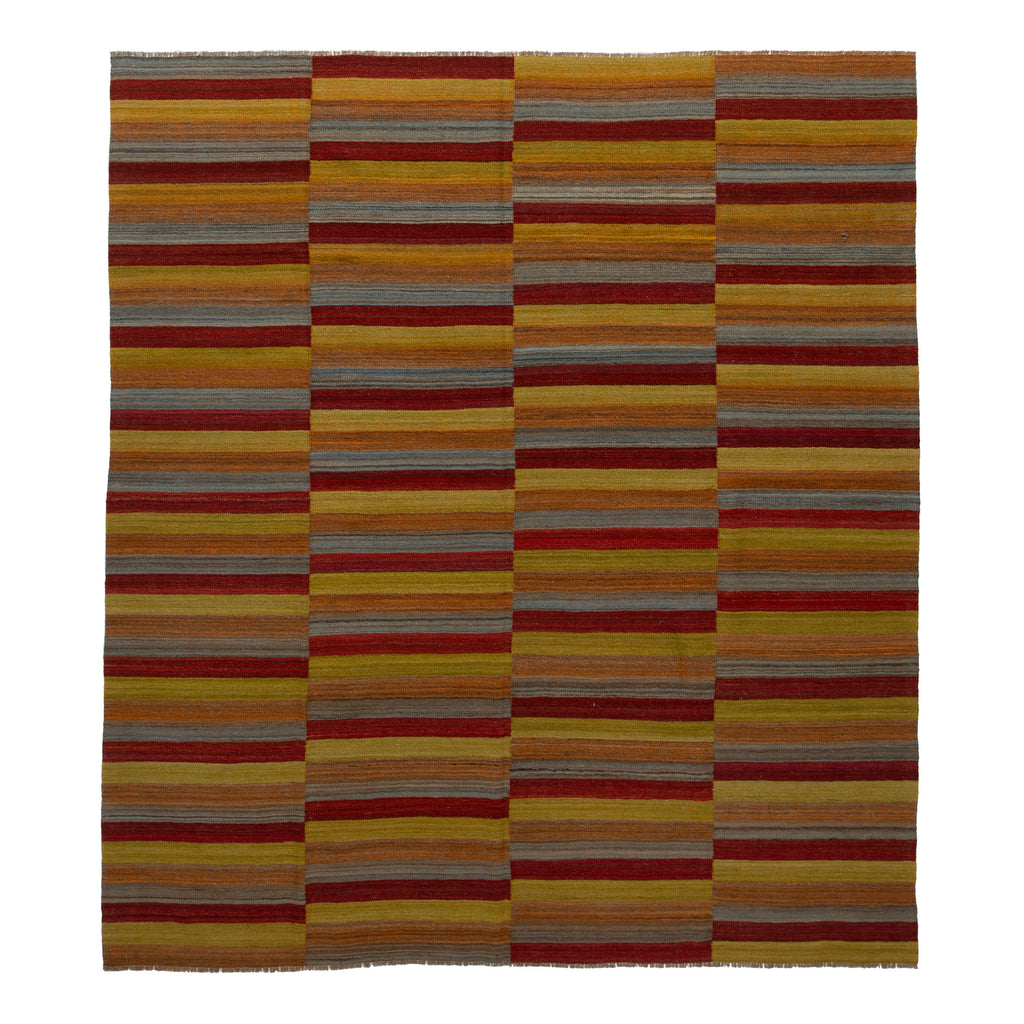 Multi Flatweave Wool Rug - 8'2" x 9' Default Title