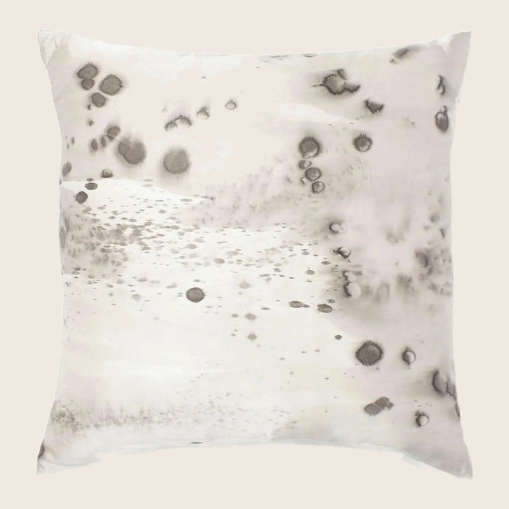 Charcoal Spots Silk Pillow