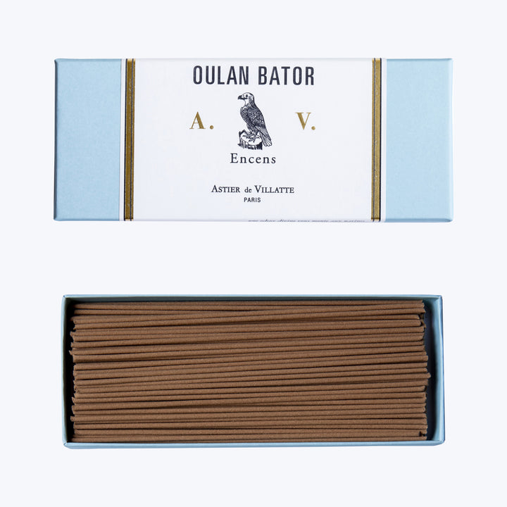 High-end Oulan Bator A.V. incense sticks in luxury packaging.
