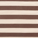 Brown and White Striped Flatweave Cotton Rug - 3'6" x 5'6"