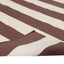 Brown and White Striped Flatweave Cotton Rug - 3'6" x 5'6"