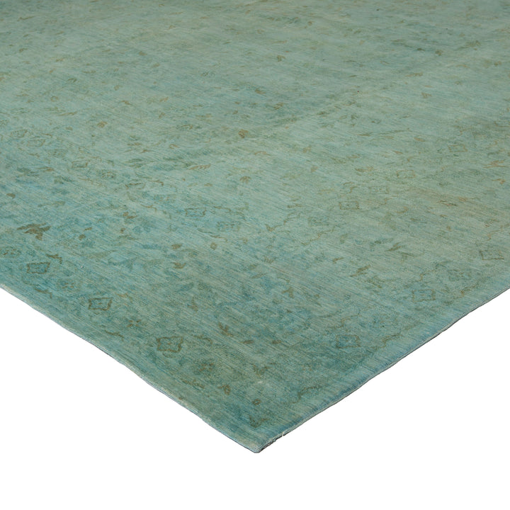 Blue Overdyed Wool Rug - 11'7" x 14'5"