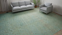 Blue Overdyed Wool Rug - 11'7" x 14'5"