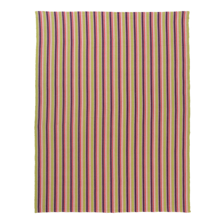 Multi Striped Flatweave Cotton Rug - 8' x 10'