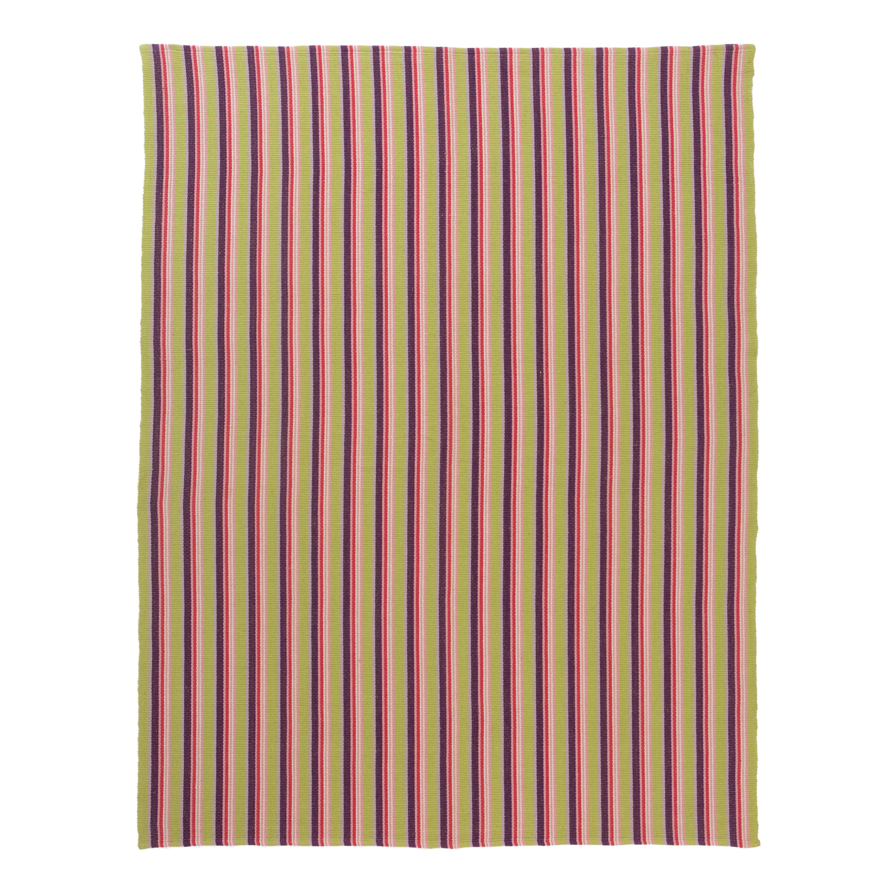 Multi Striped Flatweave Cotton Rug - 8' x 10'
