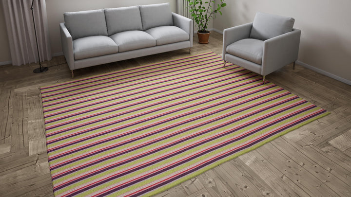 Multicolored Flatweave Cotton Rug - 8' x 10'