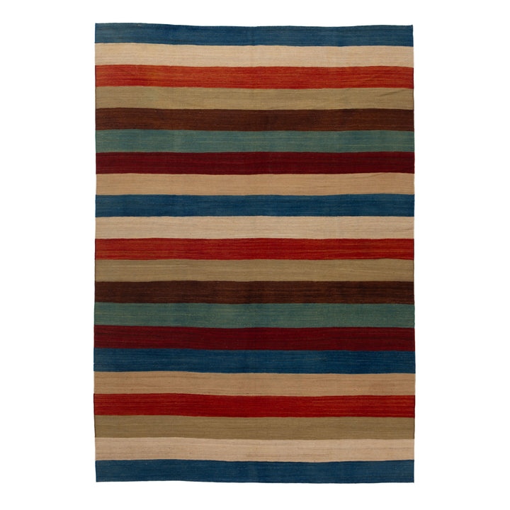 Multi Flatweave Wool Rug - 7'8" x 11'3"