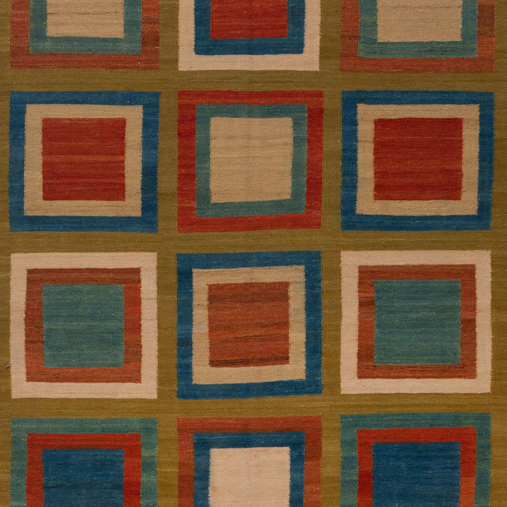 Multi Flatweave Wool Rug - 6'2" x 9'11"