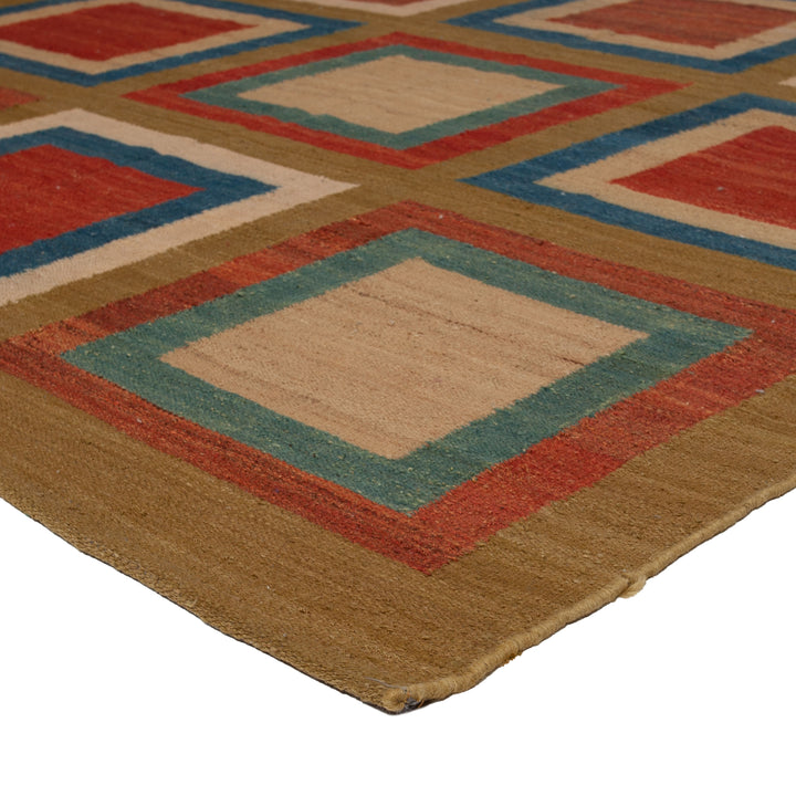 Multi Flatweave Wool Rug - 6'2" x 9'11"